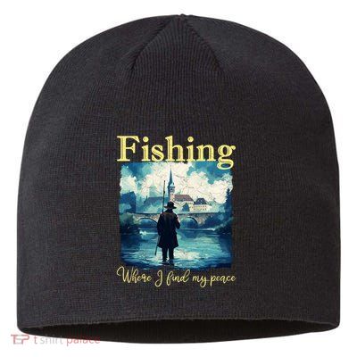 Fishing: Where I Find My Peace Sustainable Beanie