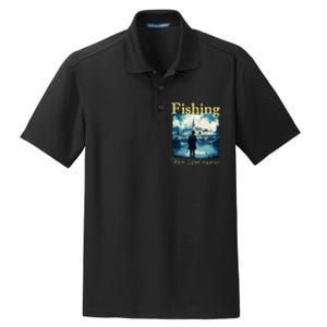 Fishing: Where I Find My Peace Dry Zone Grid Polo