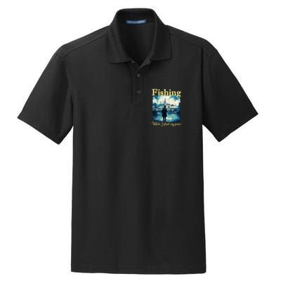 Fishing: Where I Find My Peace Dry Zone Grid Polo