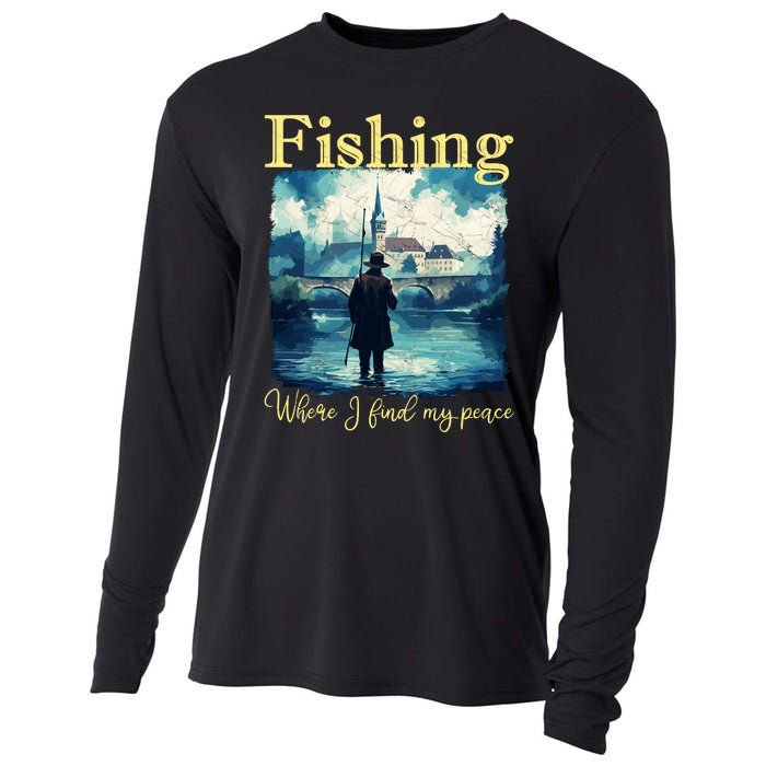 Fishing: Where I Find My Peace Cooling Performance Long Sleeve Crew