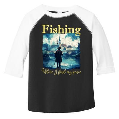 Fishing: Where I Find My Peace Toddler Fine Jersey T-Shirt