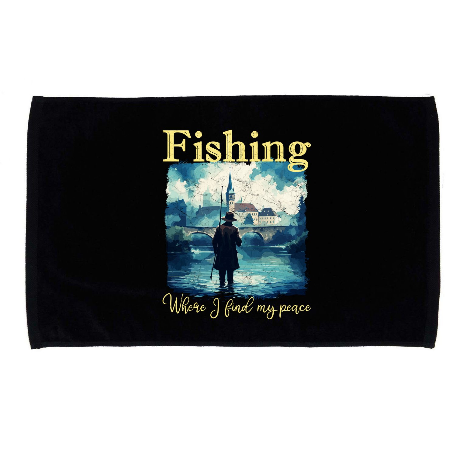 Fishing: Where I Find My Peace Microfiber Hand Towel