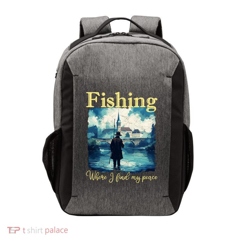 Fishing: Where I Find My Peace Vector Backpack