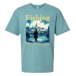 Fishing: Where I Find My Peace Sueded Cloud Jersey T-Shirt