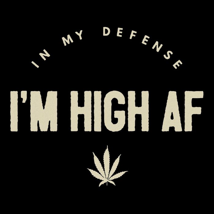Funny Weed In My Defense IM High Af High As Fuck Womens T-Shirt