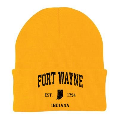 Fort Wayne Indiana In Vintage Athletic Knit Cap Winter Beanie