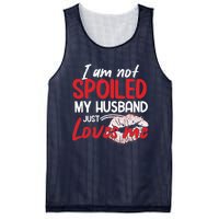 Funny Wife I'm Not Spoiled My Husband Just Loves Me Mesh Reversible Basketball Jersey Tank