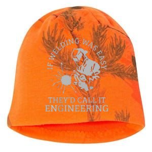 Funny Welder If Welding Was Easy Quote Funny Saying Welder Kati - Camo Knit Beanie