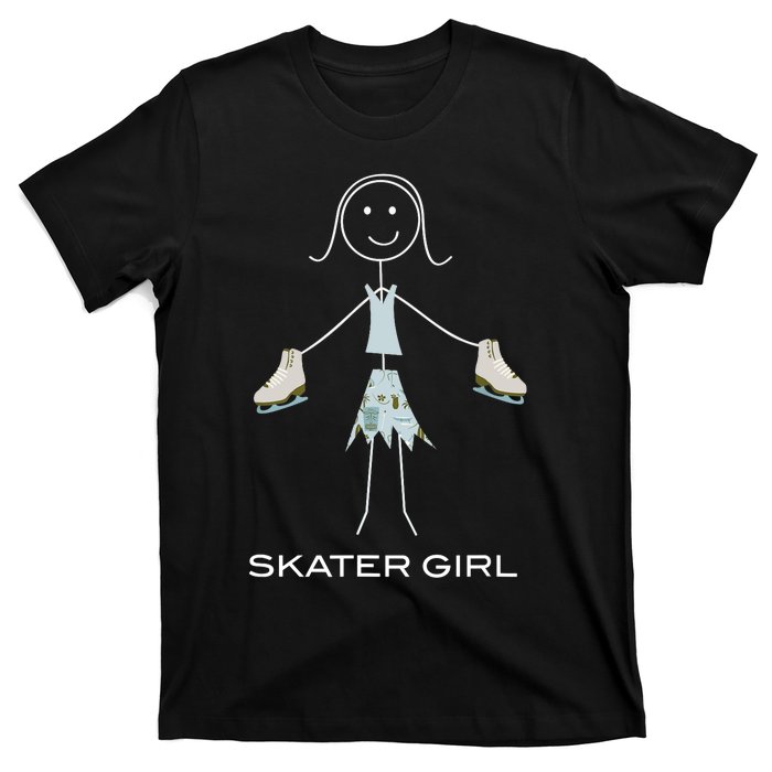 Funny Wo Ice Skating, Girl Figure Skater T-Shirt