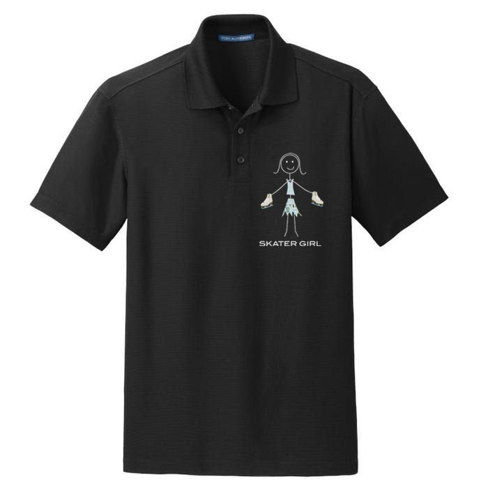 Funny Wo Ice Skating, Girl Figure Skater Dry Zone Grid Polo