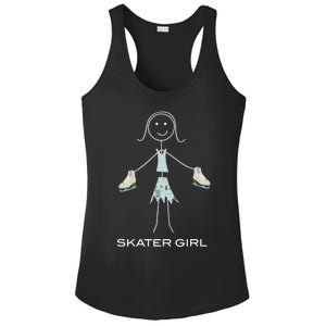 Funny Wo Ice Skating, Girl Figure Skater Ladies PosiCharge Competitor Racerback Tank