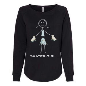 Funny Wo Ice Skating, Girl Figure Skater Womens California Wash Sweatshirt