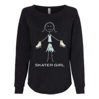 Funny Wo Ice Skating, Girl Figure Skater Womens California Wash Sweatshirt