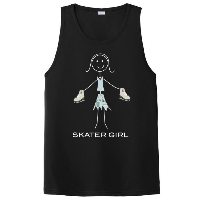 Funny Wo Ice Skating, Girl Figure Skater PosiCharge Competitor Tank