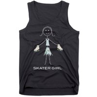 Funny Wo Ice Skating, Girl Figure Skater Tank Top