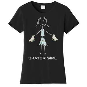 Funny Wo Ice Skating, Girl Figure Skater Women's T-Shirt