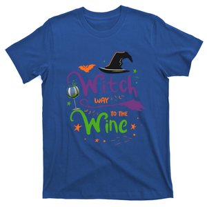 Funny Wine Ing Witches Witch Way To The Wine Halloween Cool Gift T-Shirt