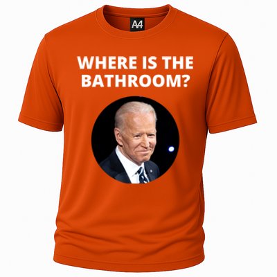 Funny Where Is The Bathroom Joe Bidem Cooling Performance Crew T-Shirt