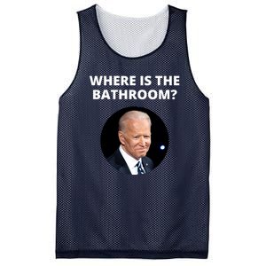 Funny Where Is The Bathroom Joe Bidem Mesh Reversible Basketball Jersey Tank