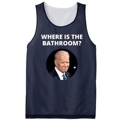 Funny Where Is The Bathroom Joe Bidem Mesh Reversible Basketball Jersey Tank