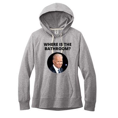 Funny Where Is The Bathroom Joe Bidem Women's Fleece Hoodie