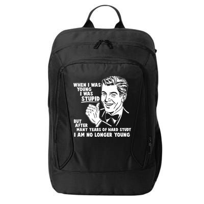 Funny When I Was Young I Was Stupid City Backpack