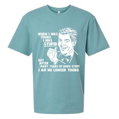 Funny When I Was Young I Was Stupid Sueded Cloud Jersey T-Shirt