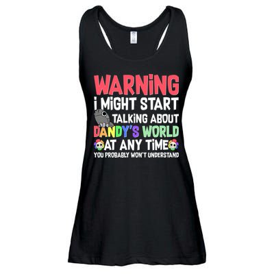 Funny Warning I Might Start Talking About Dandy's World  Ladies Essential Flowy Tank
