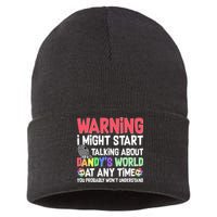Funny Warning I Might Start Talking About Dandy's World  Sustainable Knit Beanie