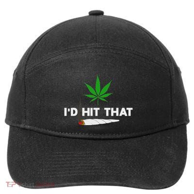Funny Weed ID Hit That Blunt 7-Panel Snapback Hat