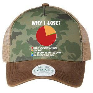 Funny Why I Lose Video Gamer Chart Legacy Tie Dye Trucker Hat