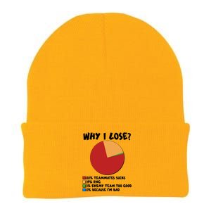 Funny Why I Lose Video Gamer Chart Knit Cap Winter Beanie