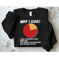 Funny Why I Lose Video Gamer Chart Sweatshirt