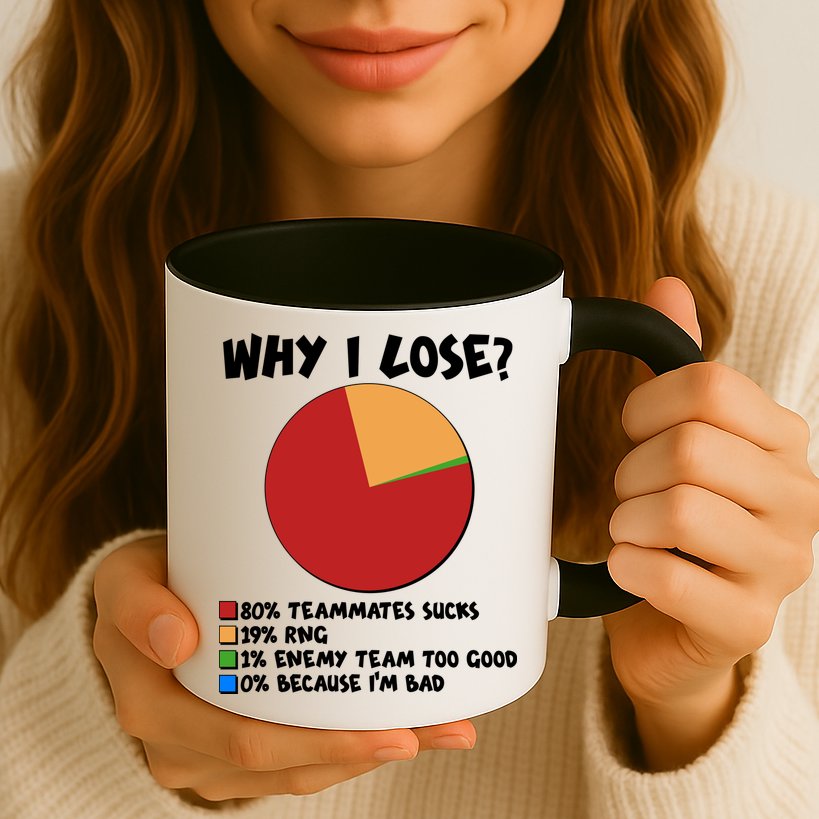 Funny Why I Lose Video Gamer Chart Mug