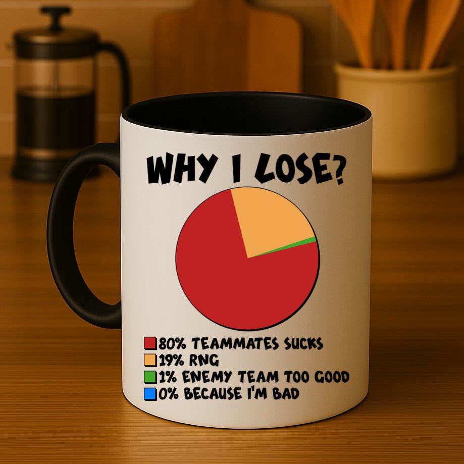 Funny Why I Lose Video Gamer Chart Mug