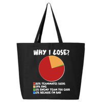Funny Why I Lose Video Gamer Chart 25L Jumbo Tote