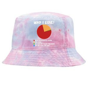 Funny Why I Lose Video Gamer Chart Tie-Dyed Bucket Hat