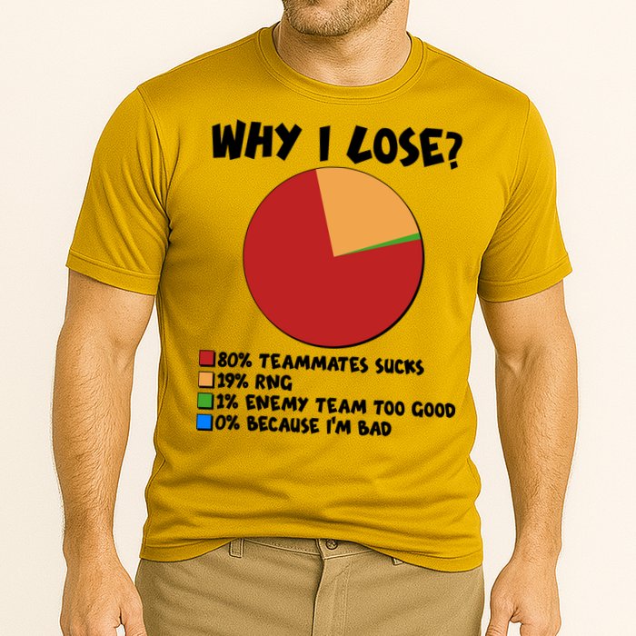 Funny Why I Lose Video Gamer Chart Performance Shirt