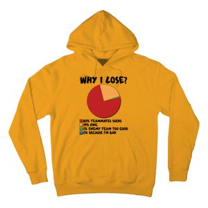 Funny Why I Lose Video Gamer Chart Hoodie