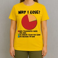 Funny Why I Lose Video Gamer Chart T-Shirt