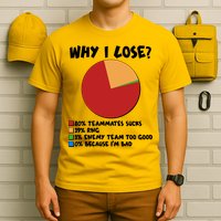 Funny Why I Lose Video Gamer Chart T-Shirt