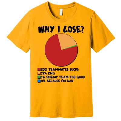 Funny Why I Lose Video Gamer Chart Premium T-Shirt