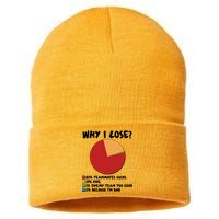 Funny Why I Lose Video Gamer Chart Sustainable Knit Beanie