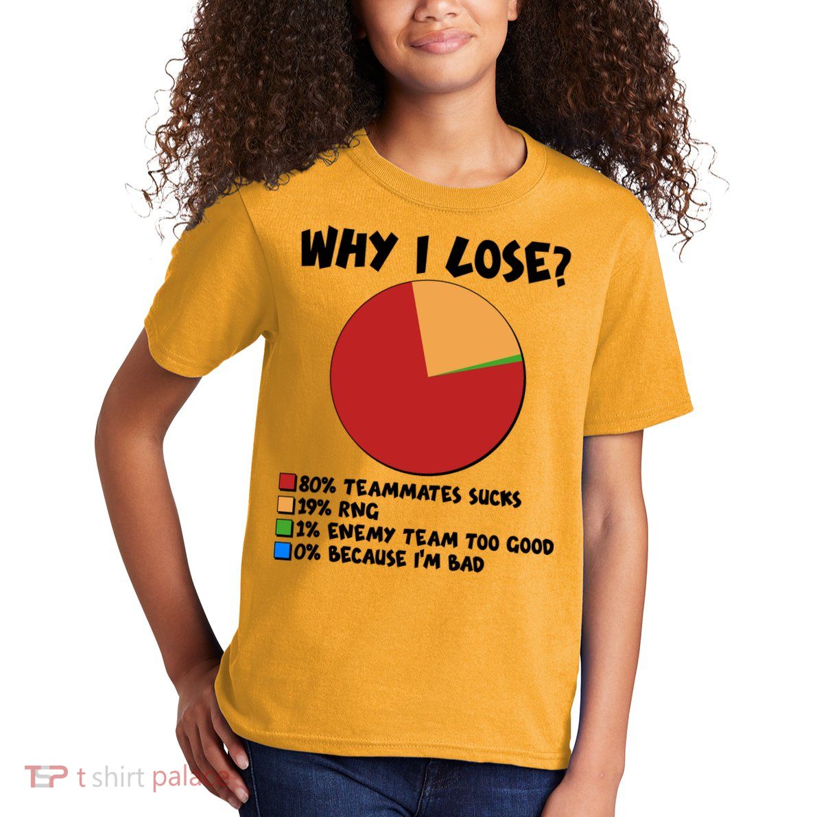 Funny Why I Lose Video Gamer Chart Kids T-Shirt