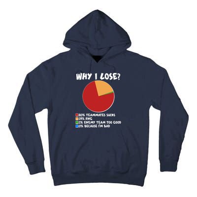 Funny Why I Lose Video Gamer Chart Tall Hoodie