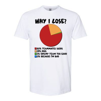 Funny Why I Lose Video Gamer Chart Softstyle® CVC T-Shirt