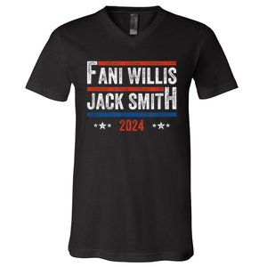 Fani Willis Jack Smith For President 2024 V-Neck T-Shirt