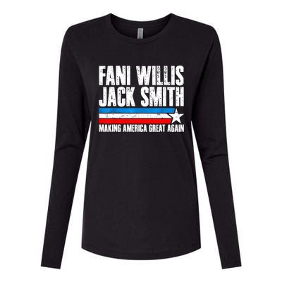 Fani Willis Jack Smith For President 2024 Retro Womens Cotton Relaxed Long Sleeve T-Shirt