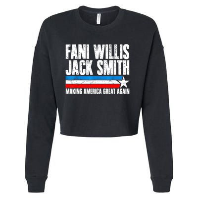 Fani Willis Jack Smith For President 2024 Retro Cropped Pullover Crew