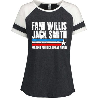 Fani Willis Jack Smith For President 2024 Retro Enza Ladies Jersey Colorblock Tee